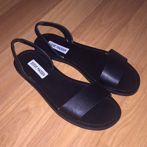 Steve Madden sling back black sandals size 8.5